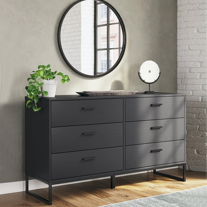 CamdenBlack – Wide Double Chest of Drawers in Matte Black