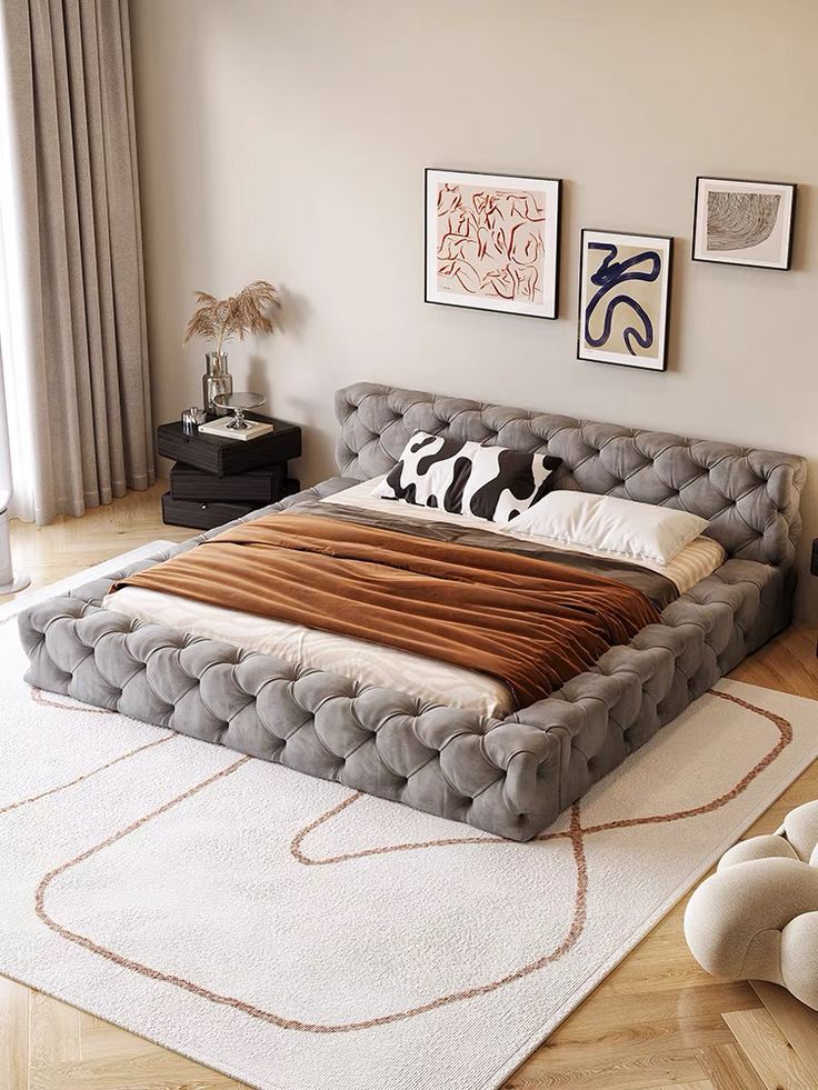 Cloud Cradle Tufted Upholstered Bed