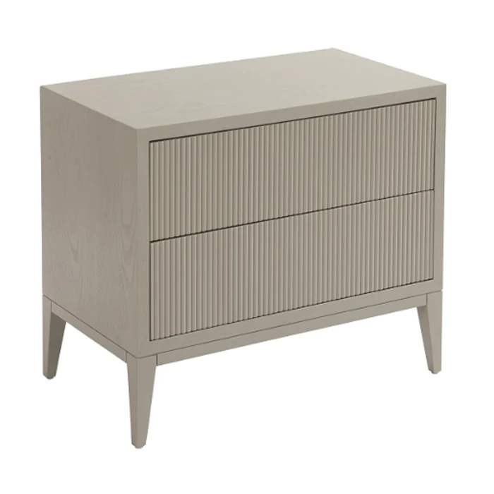 Ribbed Effect Bedside Table