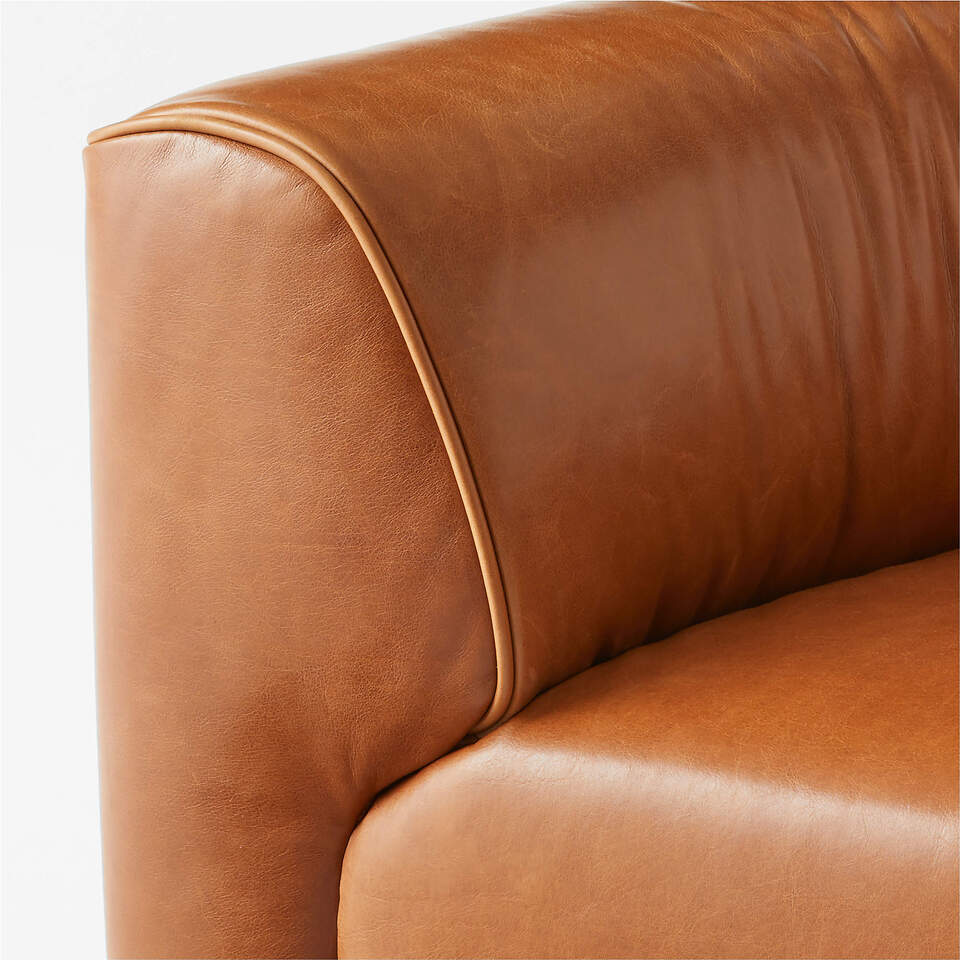 Modern Low-Slung Leather Lounge Chair - Image 4