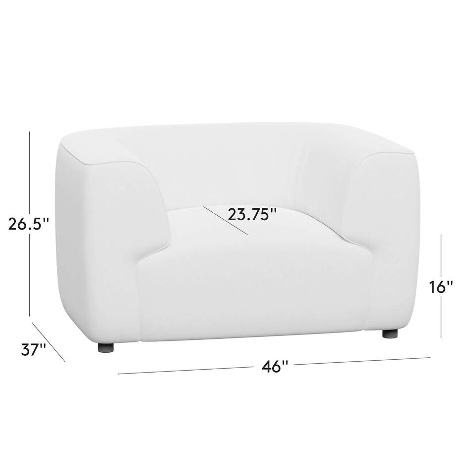 Modern Low-Slung Leather Lounge Chair - Image 2