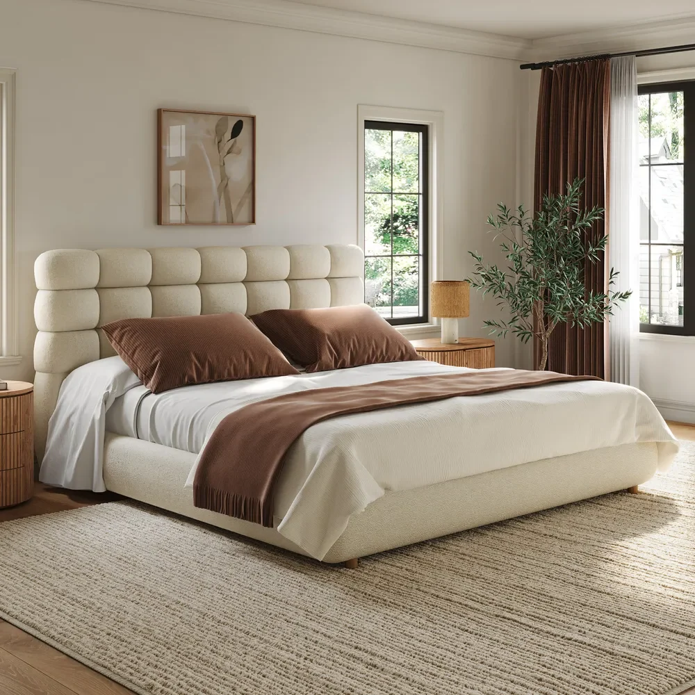 Elysia Boucle Bed