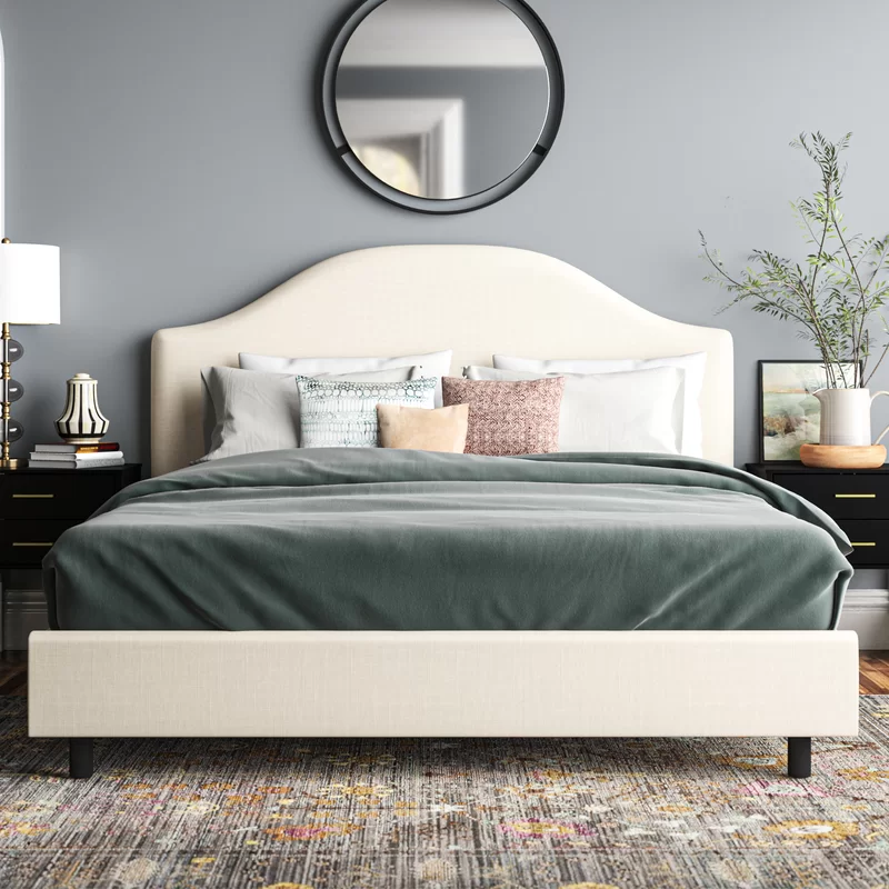 Contemporary Upholstered Standard Bed Frame