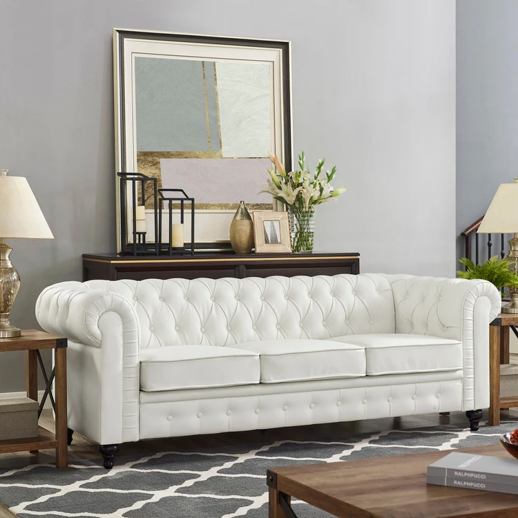3-Seater Traditional Chesterfield Sofa