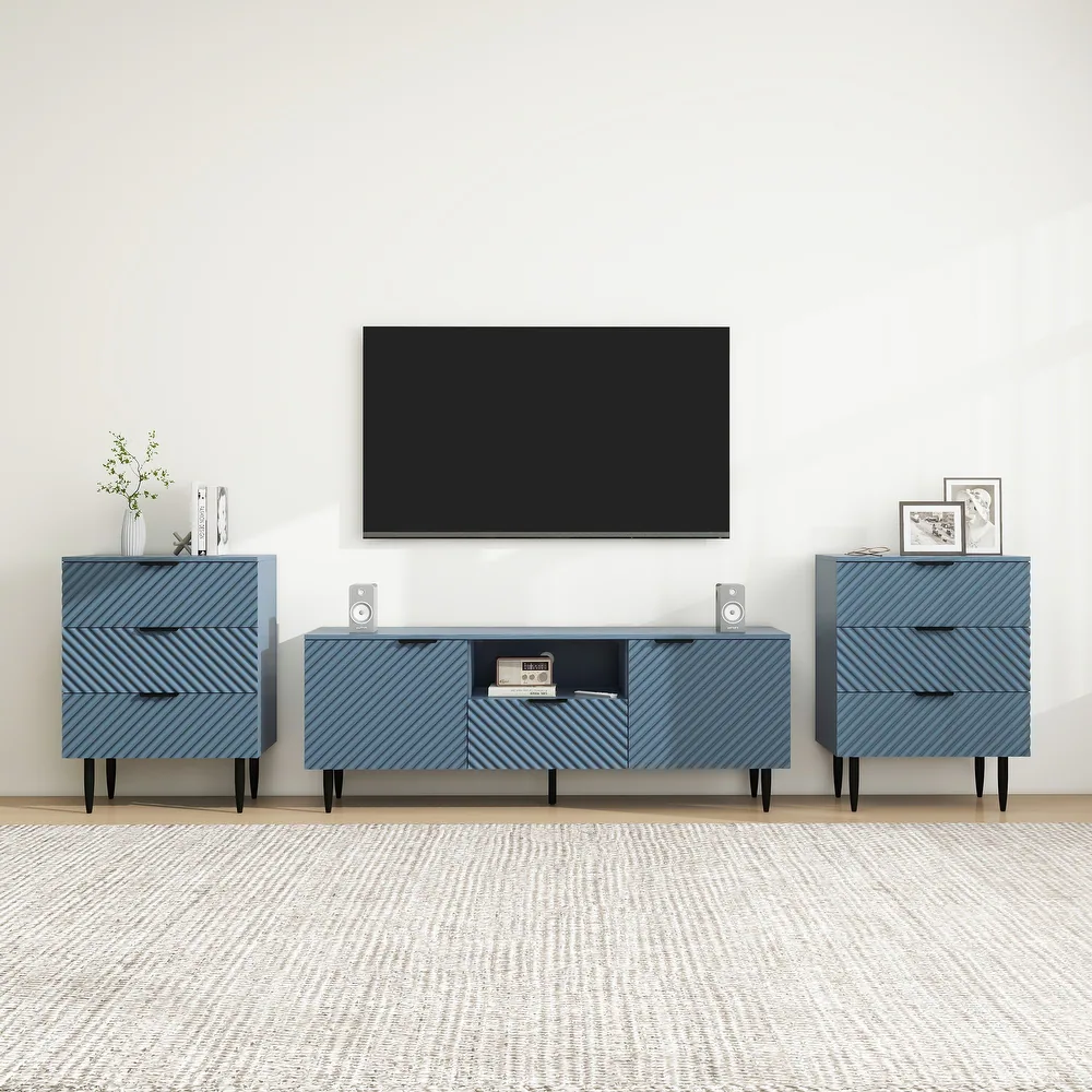 Zig Zag Effect TV Console